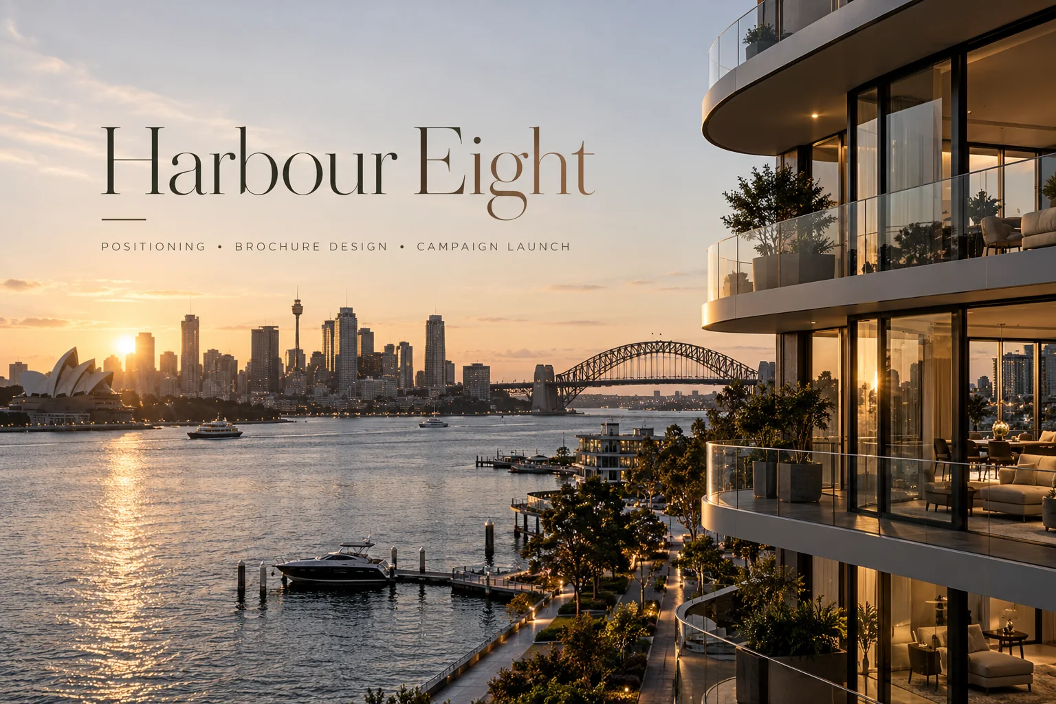 Harbour Eight luxury property marketing campaign