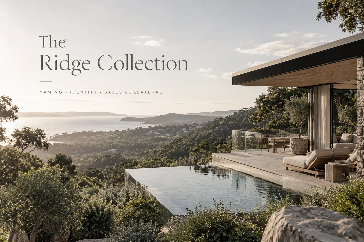 The Ridge Collection property branding and sales collateral
